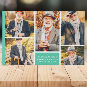 In Loving Memory Modern Color Photo Collage Guest Book