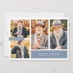 In Loving Memory Modern Color Photo Thank You Note Card