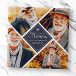 In Loving Memory Modern Cross Multi Photo Template Button<br><div class="desc">This simple and classic design is composed of serif typography and add a custom photo. "In Loving Memory" in the middle and surrounded by four photos of your family or pet</div>
