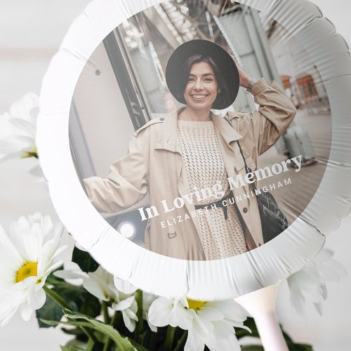 In Loving Memory Modern Custom Photo Memorial Balloon