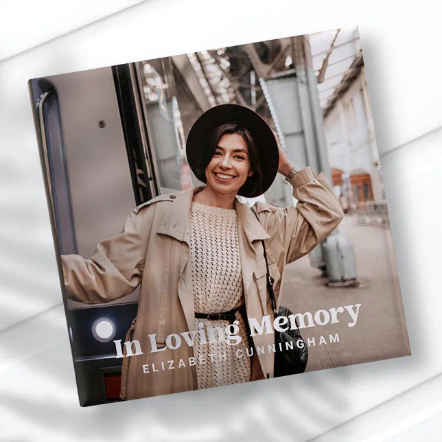 In Loving Memory Modern Custom Photo Memorial Button | Zazzle