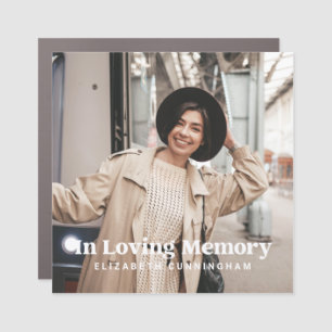 In Loving Memory Modern Custom Photo Memorial Car Magnet
