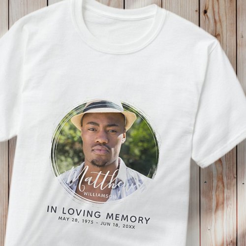 In Loving Memory Modern Custom Photo Memorial T_Shirt