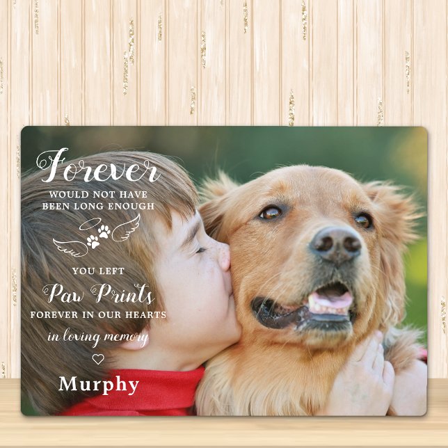 In Loving Memory Modern Custom Photo Pet Memorial Plaque (Creator Uploaded)
