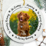 In Loving Memory Modern Dog Photo Pet Memorial Ceramic Ornament