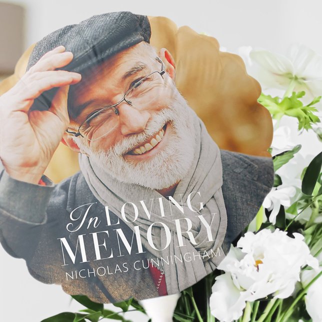 In Loving Memory Modern Elegant Photo Memorial Balloon (Creator Uploaded)