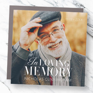 In Loving Memory Modern Elegant Photo Memorial Car Magnet