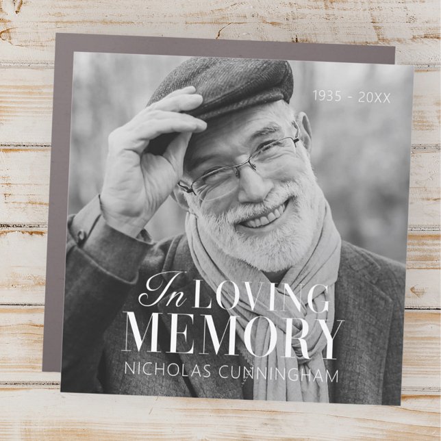 In Loving Memory Modern Elegant Photo Memorial Car Magnet (Creator Uploaded)