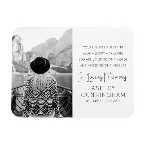 In Loving Memory Modern Elegant Simple Chic Photo Magnet