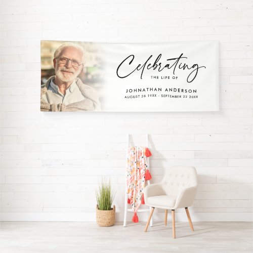 In Loving Memory Modern MemorialFuneral Photo Banner