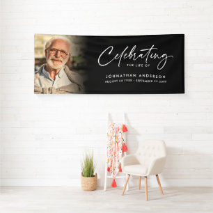 In Loving Memory Modern Memorial/Funeral Photo Banner