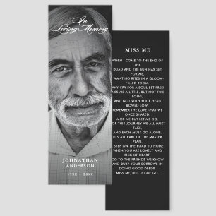 In Loving Memory Modern Memorial Photo Bookmarks