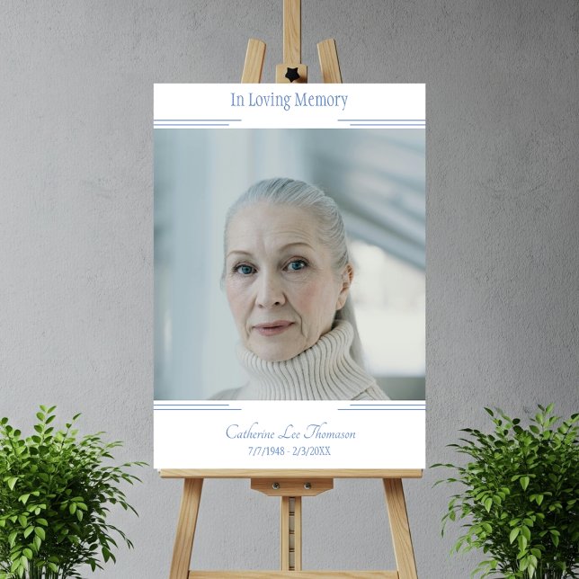 In Loving Memory Modern Photo Funeral Sign (In Loving Memory Modern Photo Funeral Sign
)