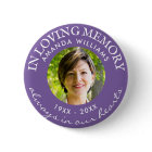 In Loving Memory Modern Purple Photo Memorial