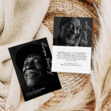 In Loving Memory Modern Script 2-Photo Funeral