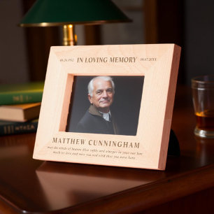 In Loving Memory Modern Simple Minimalist Engraved Frames