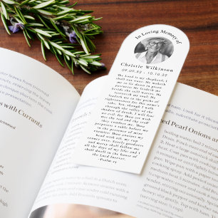 in loving memory modern simple prayer  bookmarks
