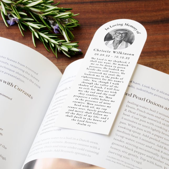 in loving memory modern simple prayer  bookmarks (Book)