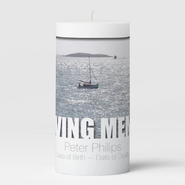 In Loving Memory Modern Template Memorial Candle (Front)