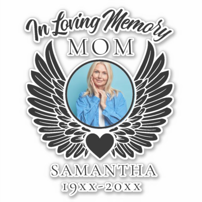 In Loving Memory Mom Custom Car decals (Front)