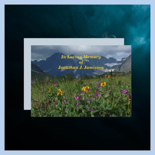 In Loving Memory Mountain Wildflowers Floral Invitation