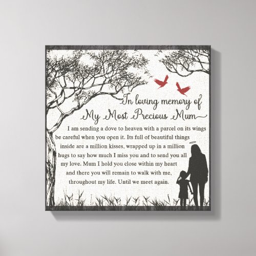 In Loving MemoryMum Canvas Print