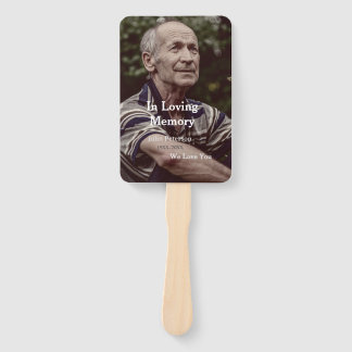In Loving memory name year funeral memorial keepsa Hand Fan