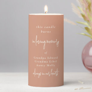 In Loving Memory Names Terracotta Pillar Candle
