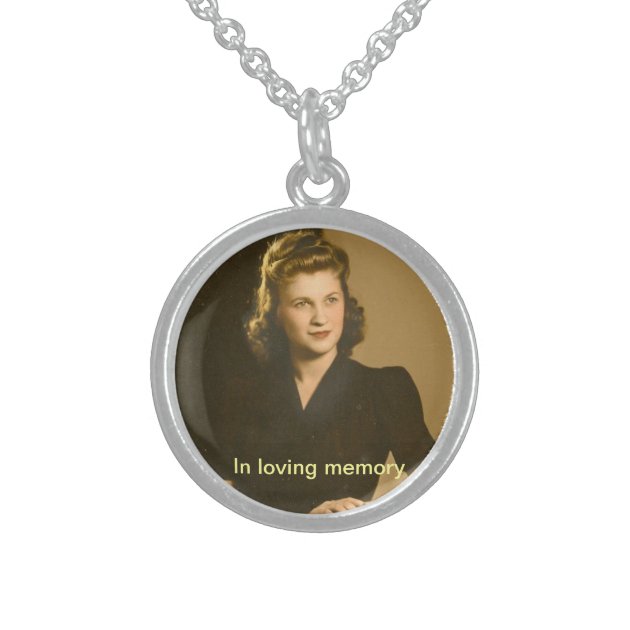 in loving memory picture necklace