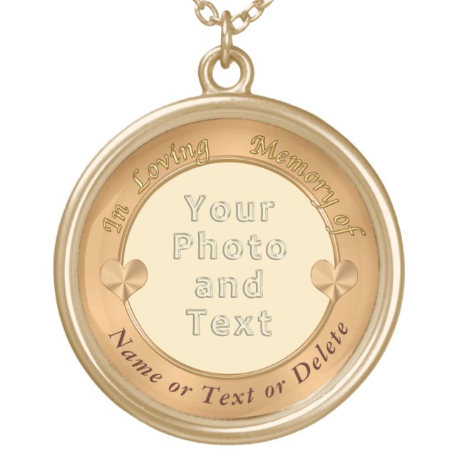 In Loving Memory Necklace with Picture and Name (Front)