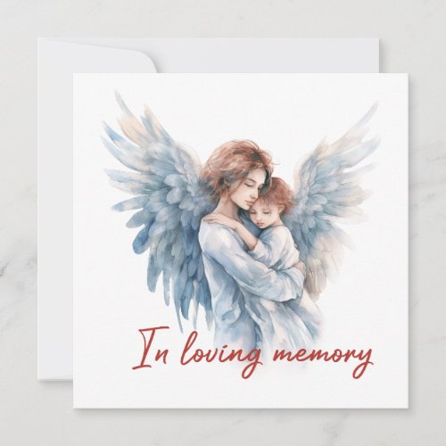 In loving memory note card