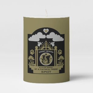 In loving Memory Of A Border Collie Pillar Candle
