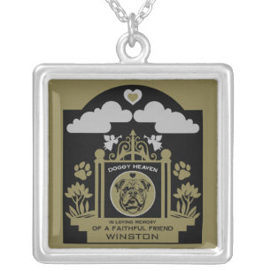 In loving Memory Of A Bulldog Silver Plated Necklace