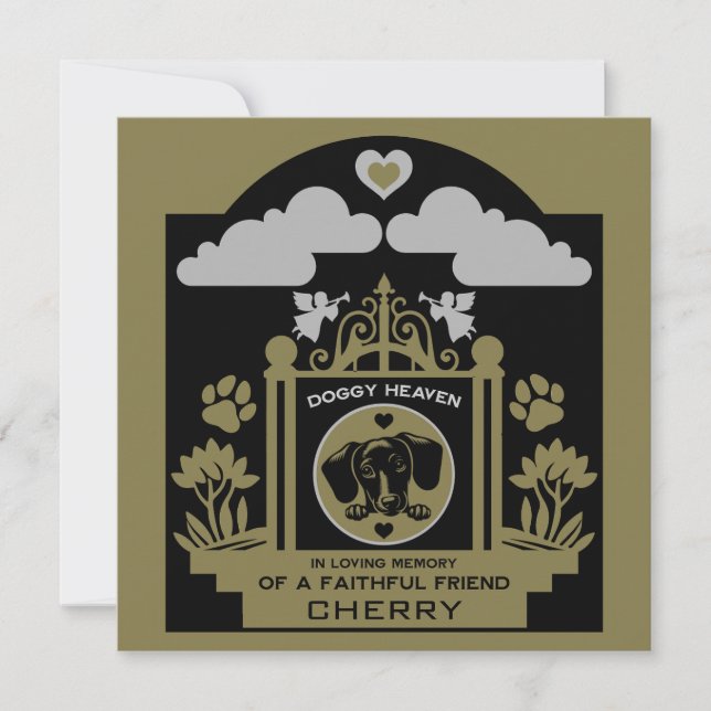 In loving Memory Of A Dachshund Card (Front)