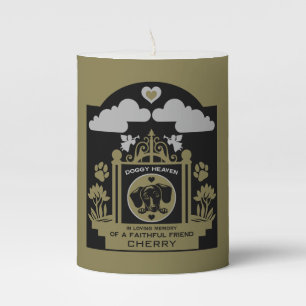In loving Memory Of A Dachshund Pillar Candle