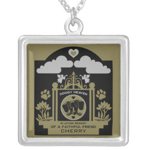 In loving Memory Of A Dachshund Silver Plated Necklace
