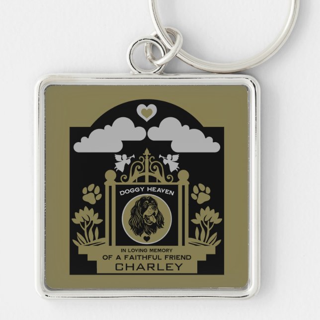 In loving Memory Of A English Cocker Spaniel Keychain (Front)