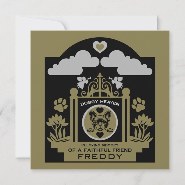 In loving Memory Of A French Bulldog Card (Front)