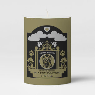 In loving Memory Of A German Shepherd Pillar Candle