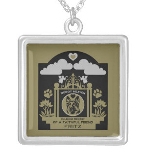 In loving Memory Of A German Shepherd Silver Plated Necklace