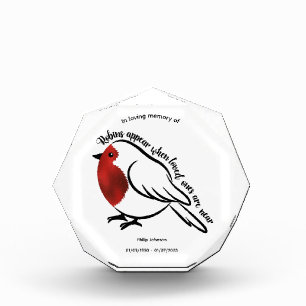 In loving memory of a loved one - Editable name Acrylic Award