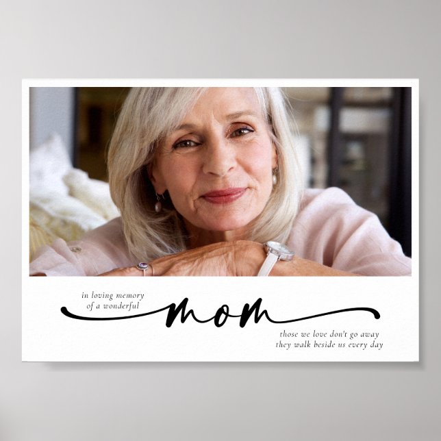 In Loving Memory of a Wonderful Mom Tribute Poster (Front)