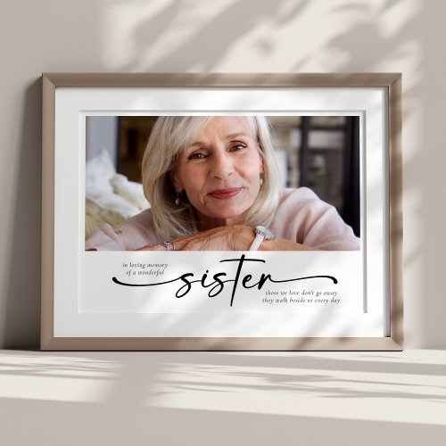 In Loving Memory of a Wonderful Sister Tribute Poster