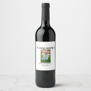 In loving memory of add name memorial keepsake wine label