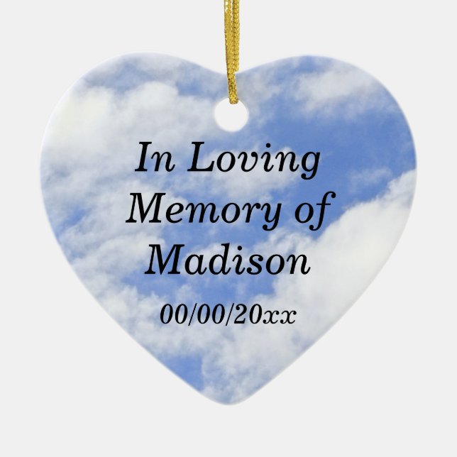 In Loving Memory Of Ceramic Ornament (Front)