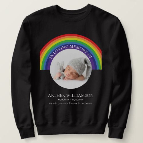 In loving memory of child memorial photo sweatshirt