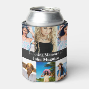 In Loving memory of Custom Name 6 Photo Can Cooler