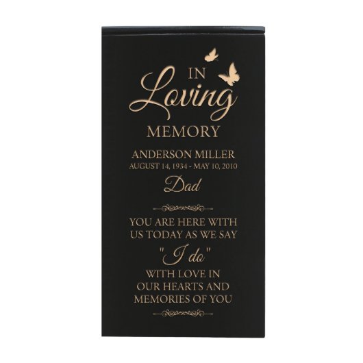 In Loving Memory Of Dad Engraved Keepsake Urn (Front)