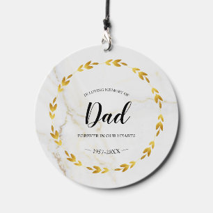 In Loving Memory Of Dad Gold Wreath Memorial Wind Chime