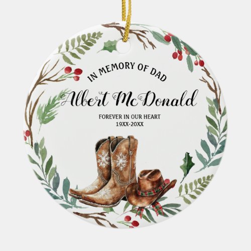 In Loving Memory Of Family Keepsake Gift Ceramic Ornament